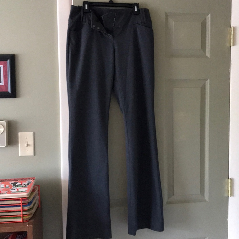 Dark gray Cassidy fit flared leg dress pants